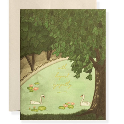 Sympathy Swan Cards - Gaines Jewelers