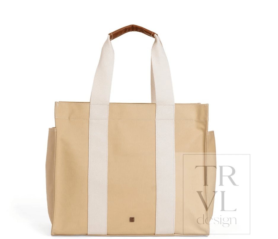 Tall Tote - Coated Canvas Khaki - TRVL design - Gaines Jewelers