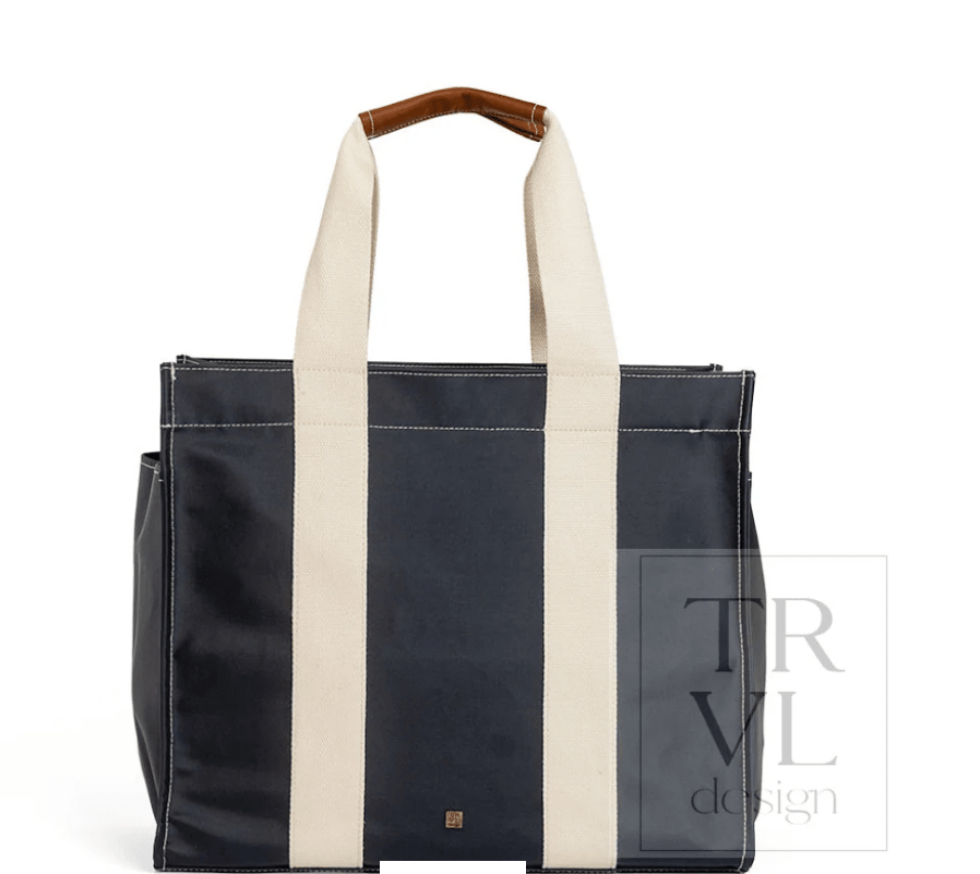 Tall Tote - Coated Canvas Navy - TRVL design - Gaines Jewelers
