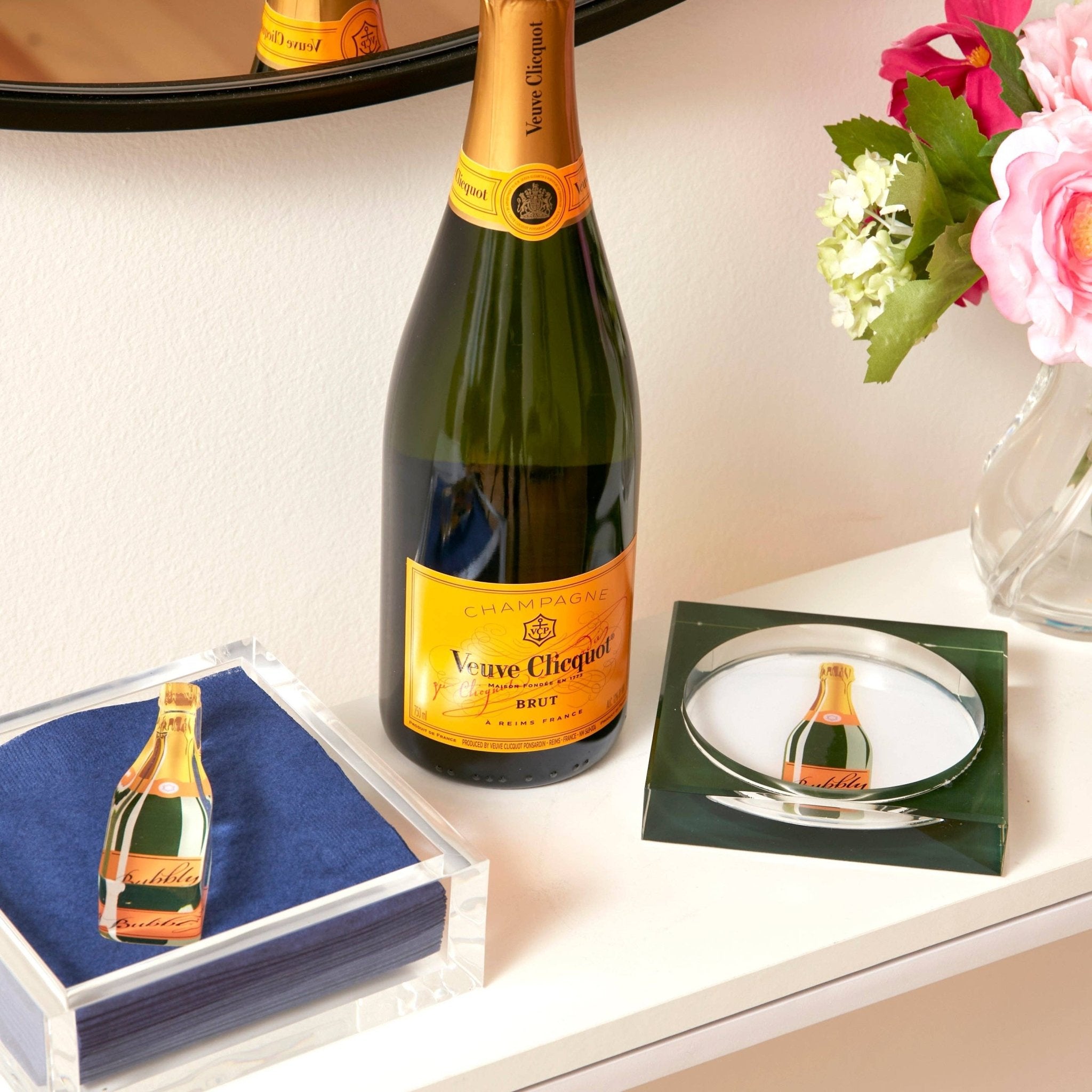 Tara Wilson Designs - COCKTAIL NAPKIN HOLDER - BUBBLY - Gaines Jewelers