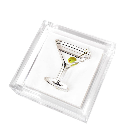 Tara Wilson Designs - COCKTAIL NAPKIN HOLDER - MARTINI - Gaines Jewelers