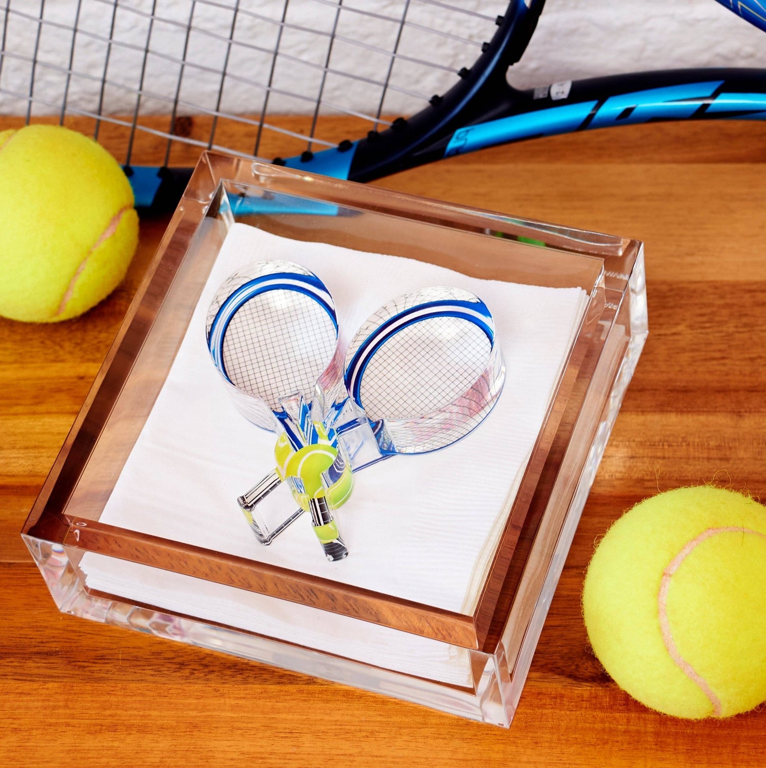 Tara Wilson Designs - COCKTAIL NAPKIN HOLDER - TENNIS RACQUETS: COCKTAIL NAPKIN HOLDER - TENNIS RACQUETS - Gaines Jewelers