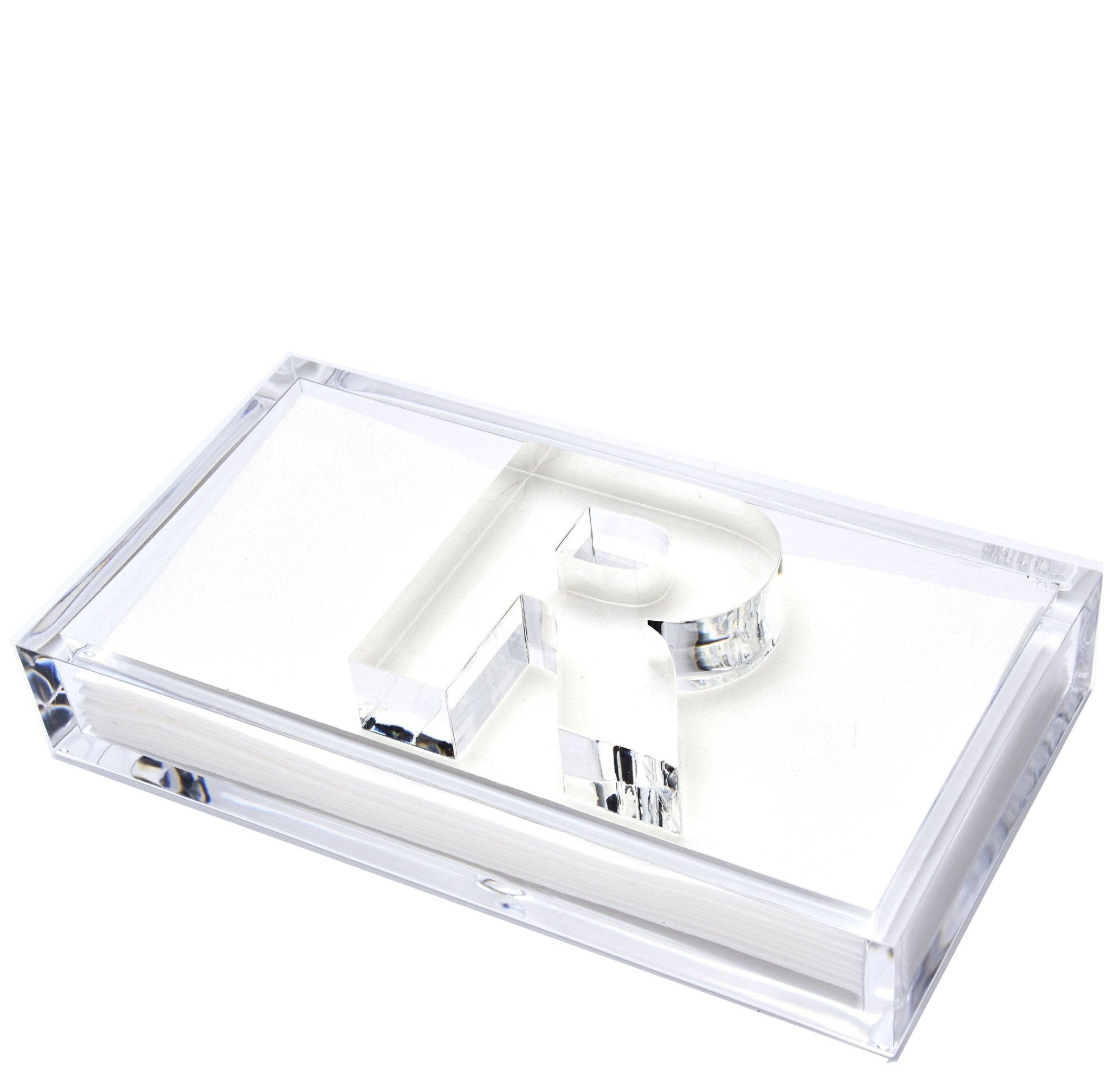 Tara Wilson Designs - INITIAL GUEST TOWEL HOLDER: GUEST NAPKIN HOLDER - WEIGHT D - Gaines Jewelers