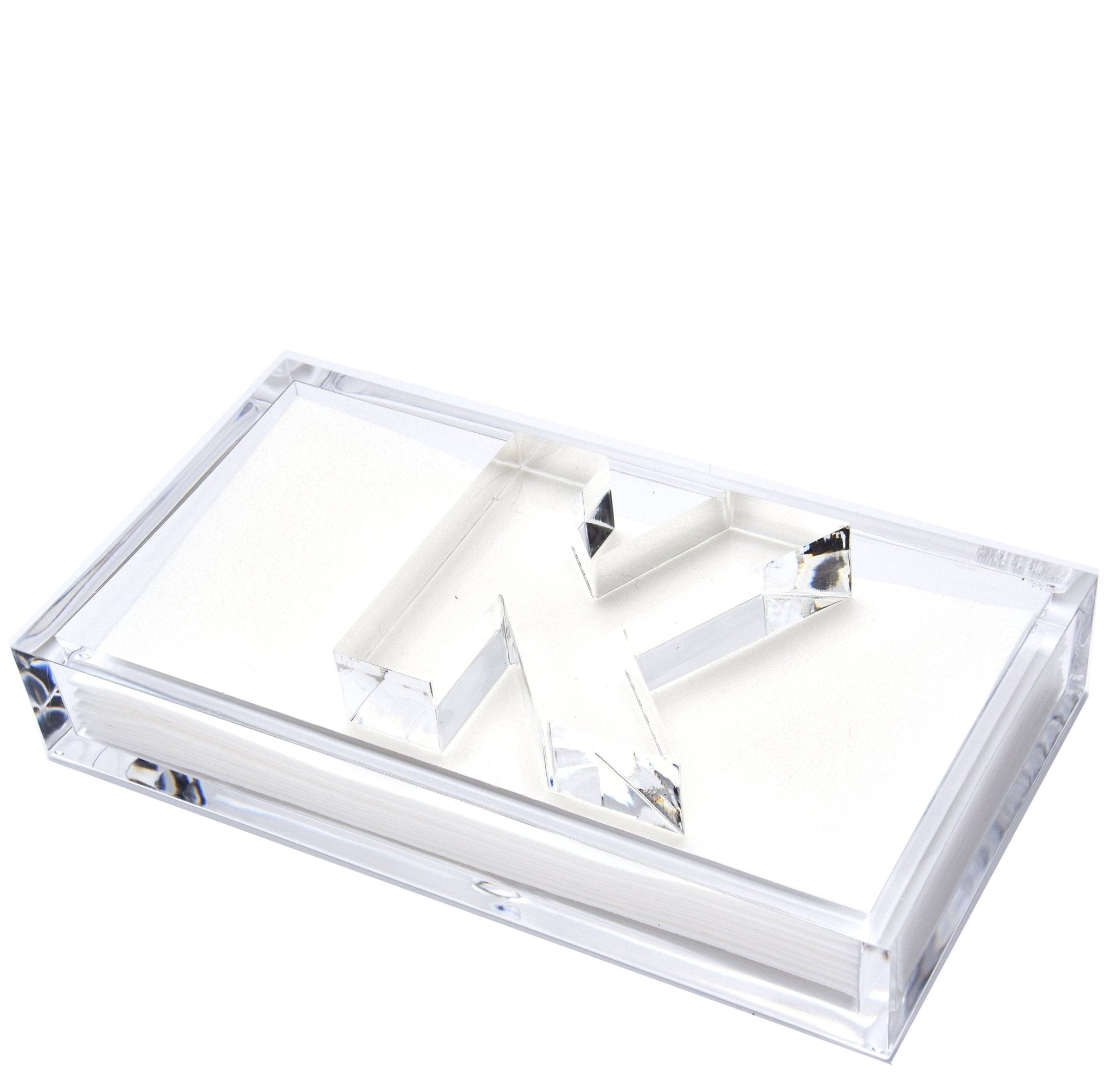 Tara Wilson Designs - INITIAL GUEST TOWEL HOLDER: GUEST NAPKIN HOLDER - WEIGHT D - Gaines Jewelers