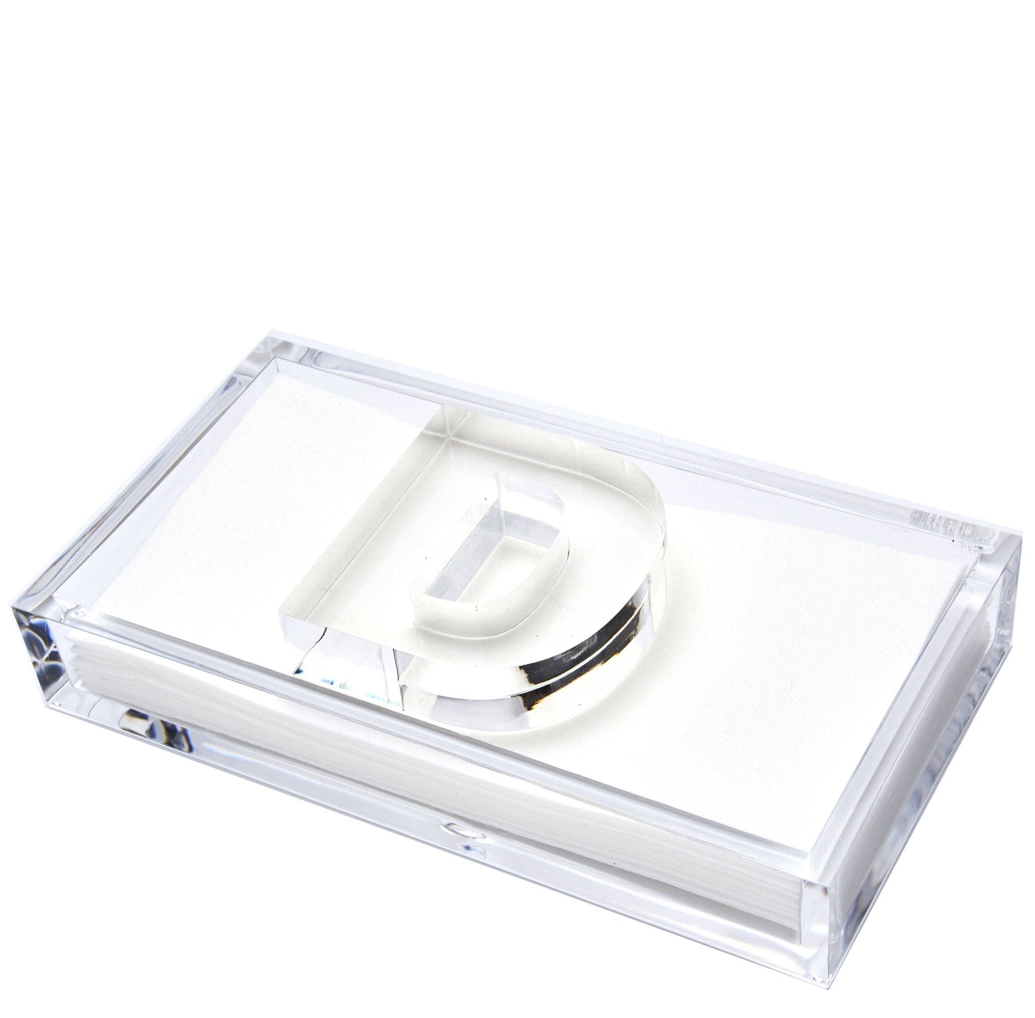 Tara Wilson Designs - INITIAL GUEST TOWEL HOLDER: GUEST NAPKIN HOLDER - WEIGHT D - Gaines Jewelers