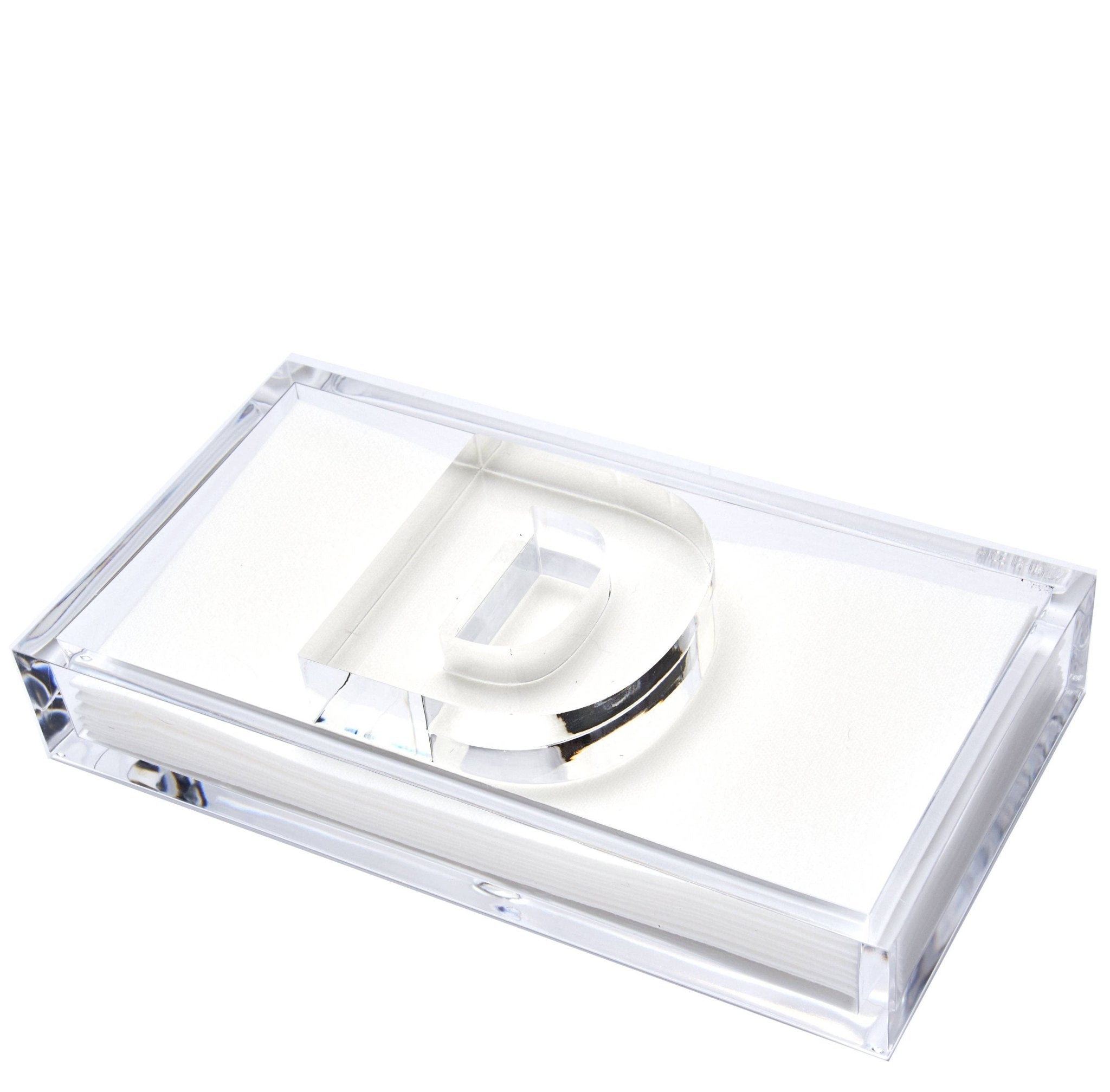 Tara Wilson Designs - INITIAL GUEST TOWEL HOLDER: GUEST NAPKIN HOLDER - WEIGHT D - Gaines Jewelers