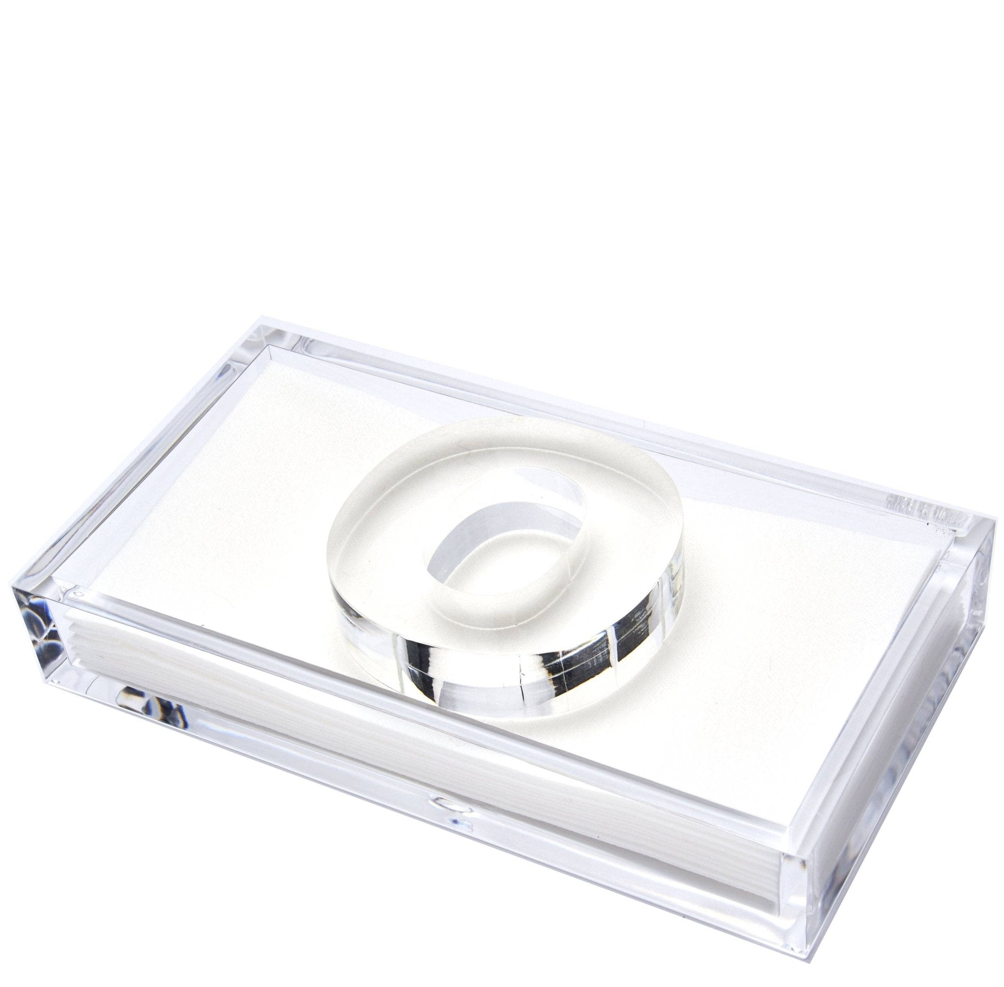 Tara Wilson Designs - INITIAL GUEST TOWEL HOLDER: GUEST NAPKIN HOLDER - WEIGHT D - Gaines Jewelers