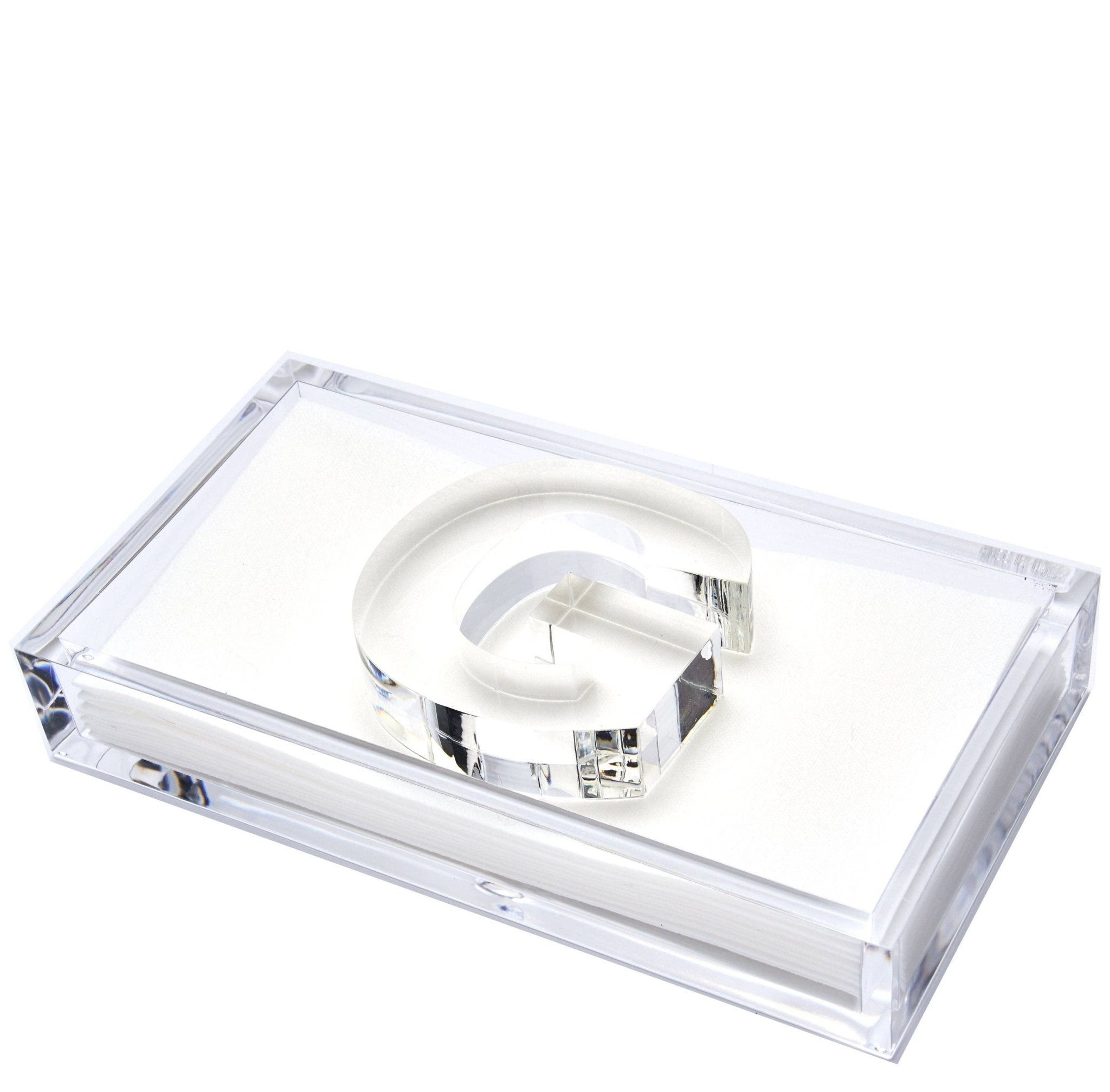 Tara Wilson Designs - INITIAL GUEST TOWEL HOLDER: GUEST NAPKIN HOLDER - WEIGHT D - Gaines Jewelers