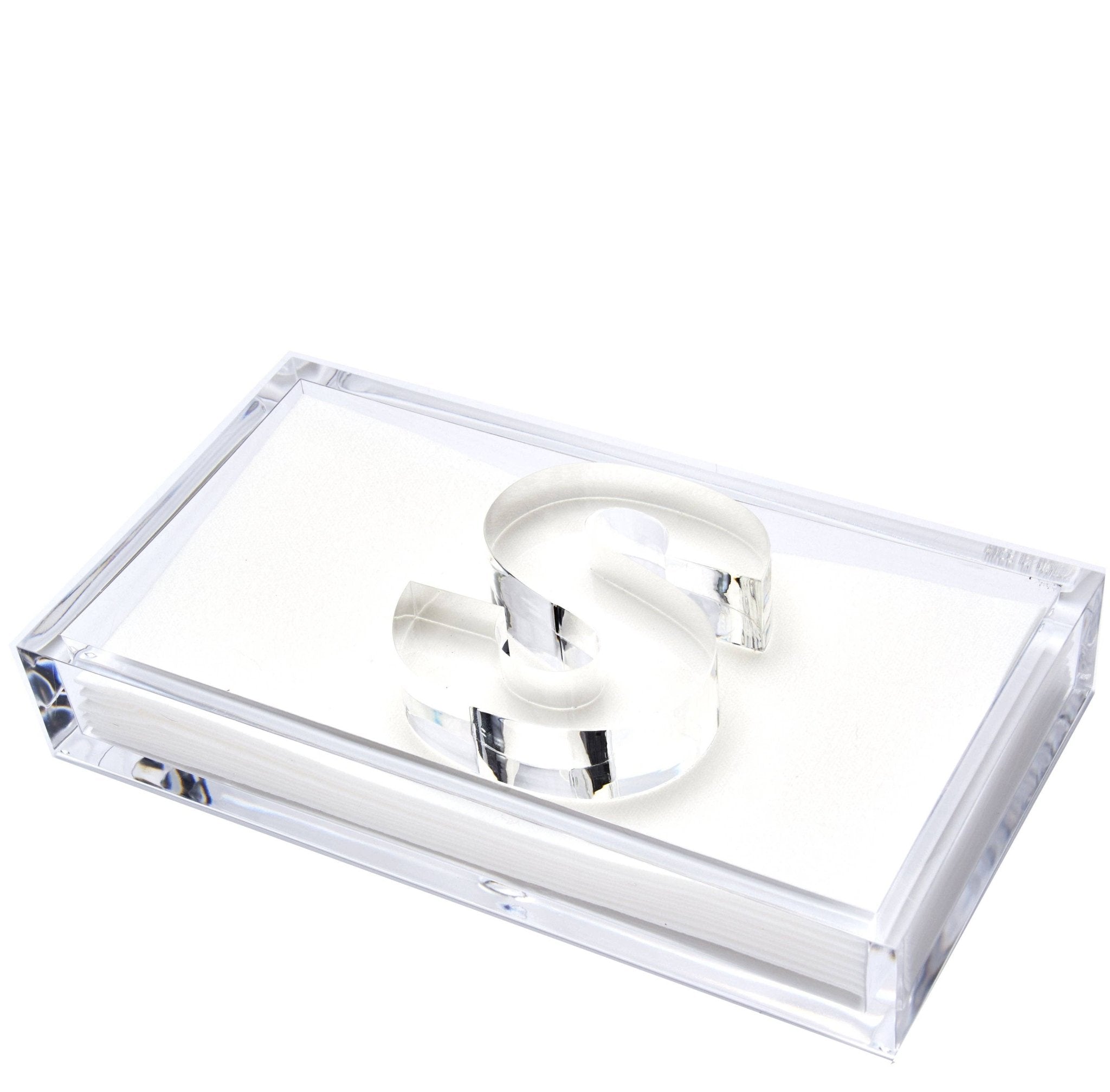 Tara Wilson Designs - INITIAL GUEST TOWEL HOLDER: GUEST NAPKIN HOLDER - WEIGHT D - Gaines Jewelers