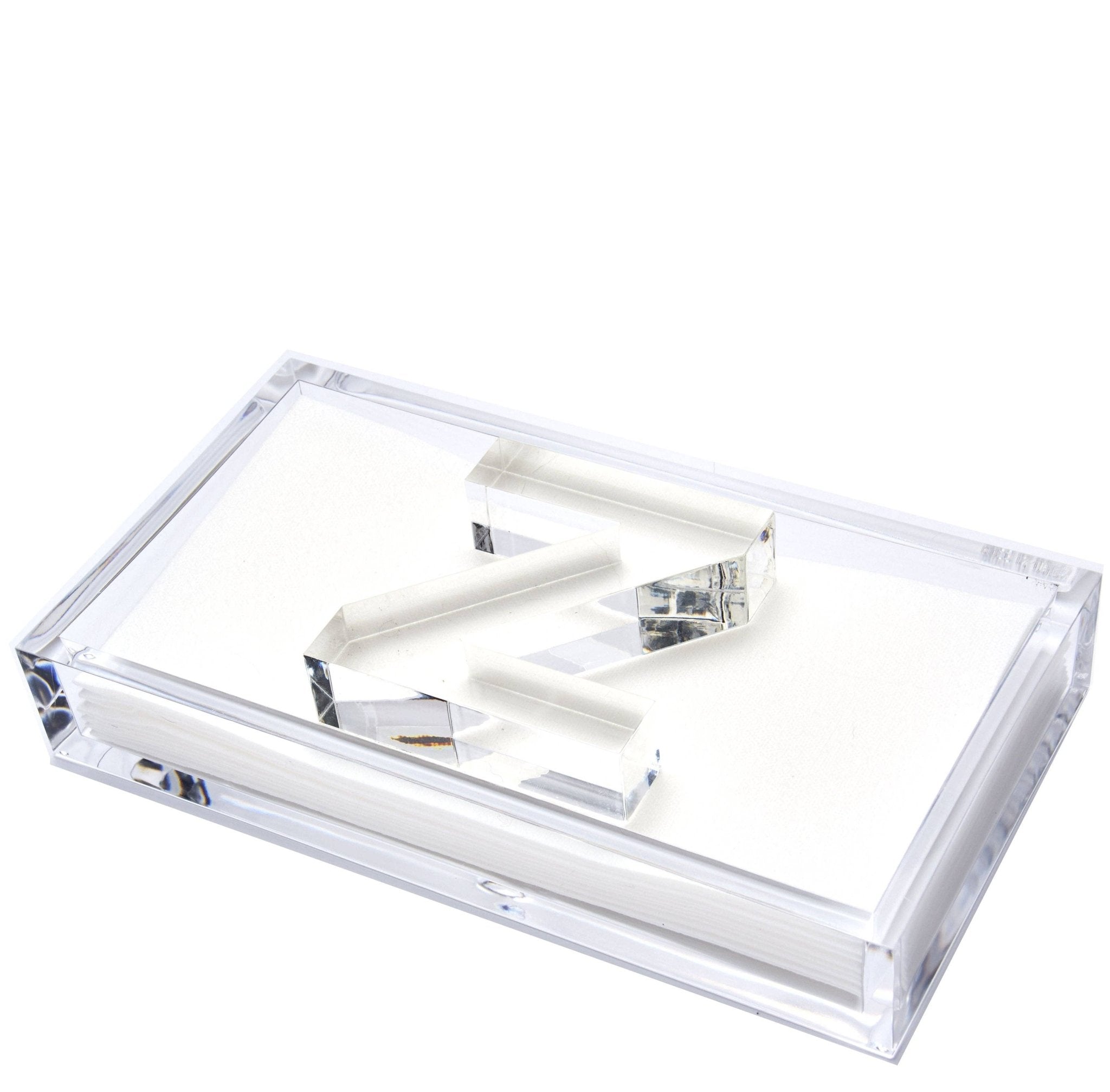 Tara Wilson Designs - INITIAL GUEST TOWEL HOLDER: GUEST NAPKIN HOLDER - WEIGHT D - Gaines Jewelers