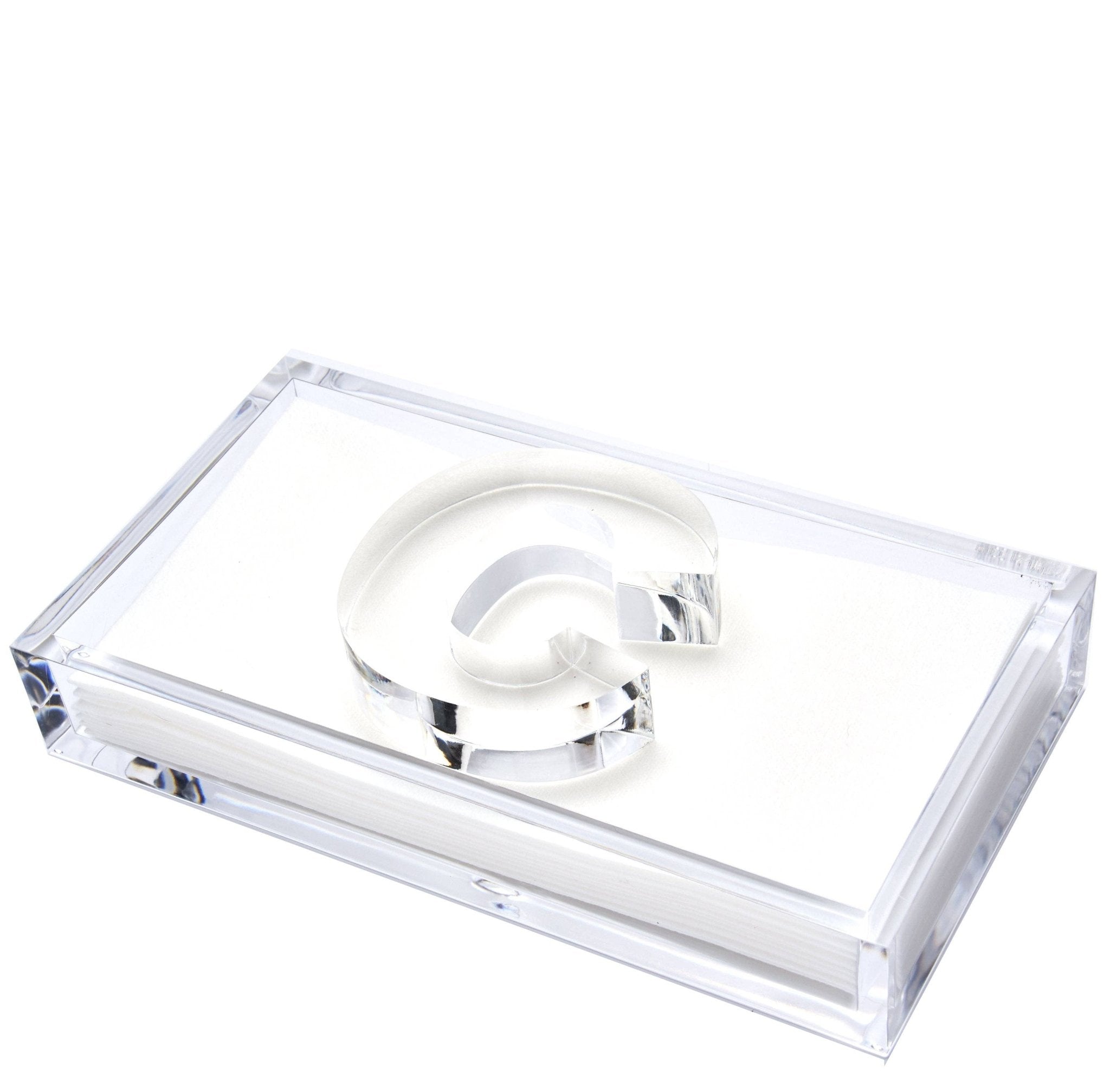 Tara Wilson Designs - INITIAL GUEST TOWEL HOLDER: GUEST NAPKIN HOLDER - WEIGHT D - Gaines Jewelers