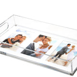 Tara Wilson Designs - PHOTO TRAY - 16" X 8" - WHITE MAT FOR THREE 5" X 7" PHOTOS: PHOTO TRAY - 16" X 8" WITH WHITE MAT FOR THREE 5" X 7" PHOTOS - Gaines Jewelers