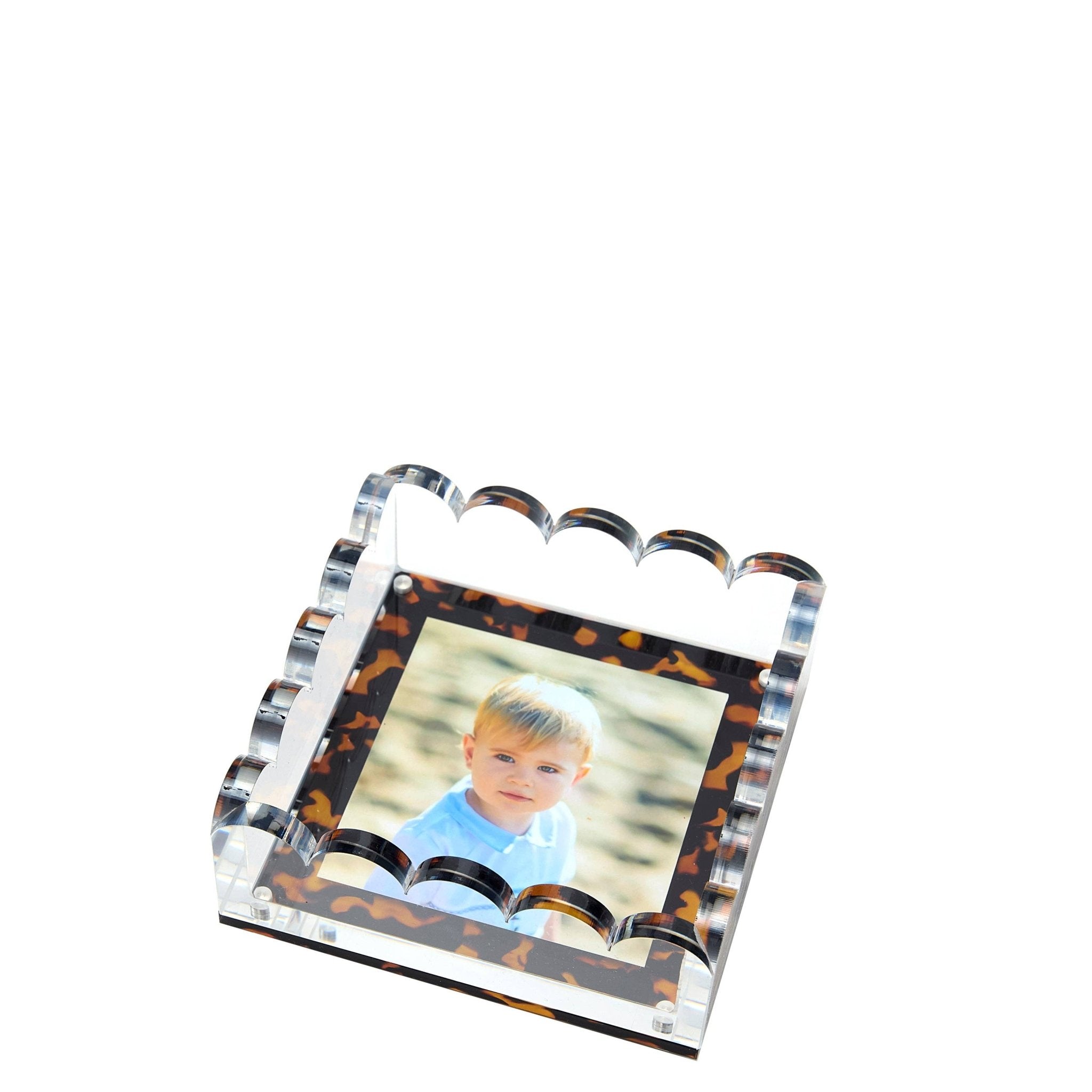 Tara Wilson Designs - SCALLOP PHOTO TRAY - SMALL - TORTOISE - Gaines Jewelers