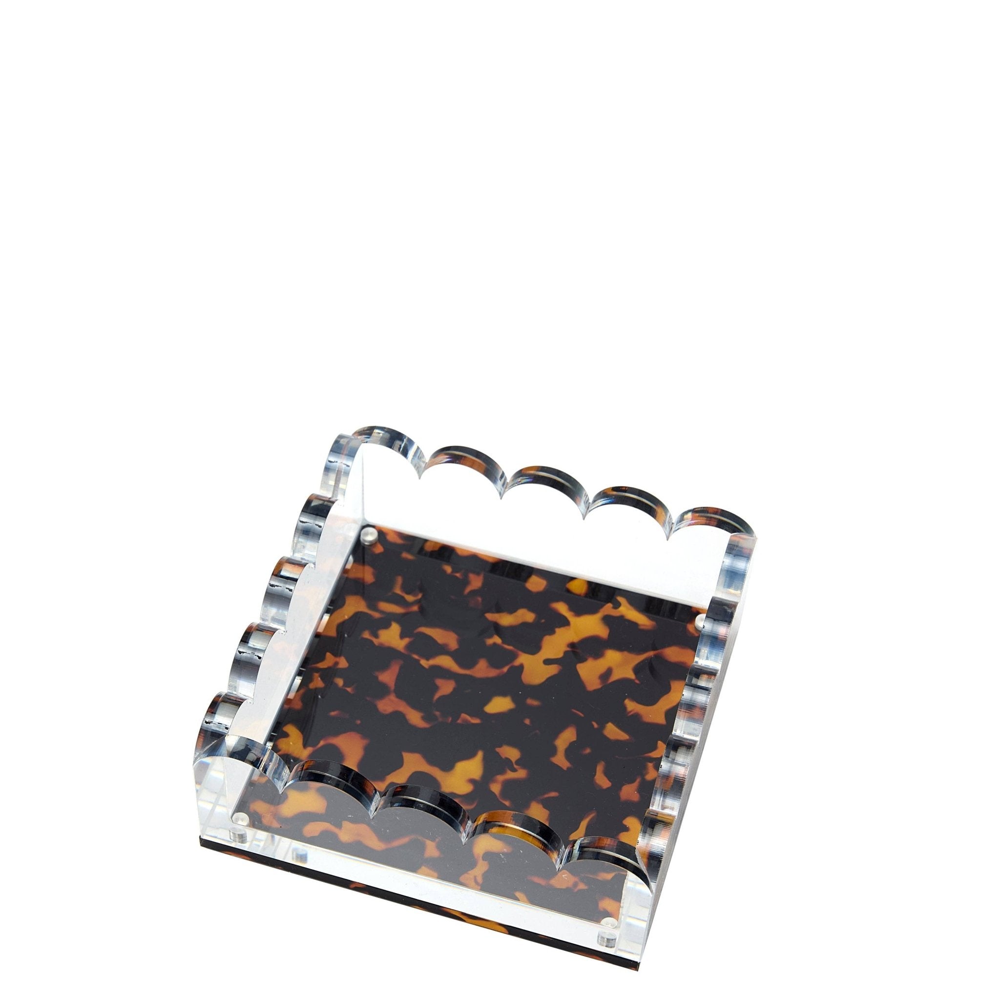 Tara Wilson Designs - SCALLOP PHOTO TRAY - SMALL - TORTOISE - Gaines Jewelers