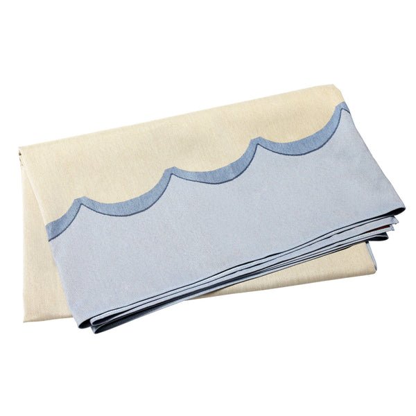 Tavola Blue Scalloped Tablecloth - Vietri - Gaines Jewelers