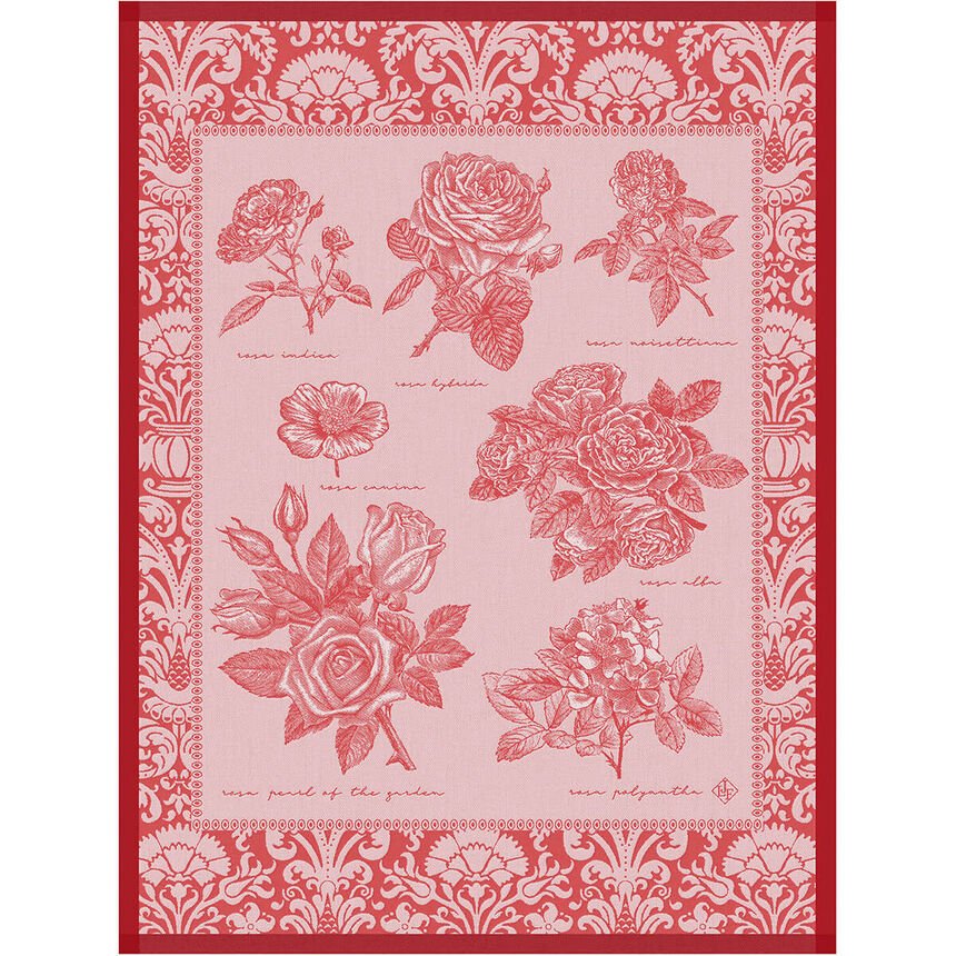 Tea towel Jardin des Roses Cotton - Le Jacquard - Gaines Jewelers
