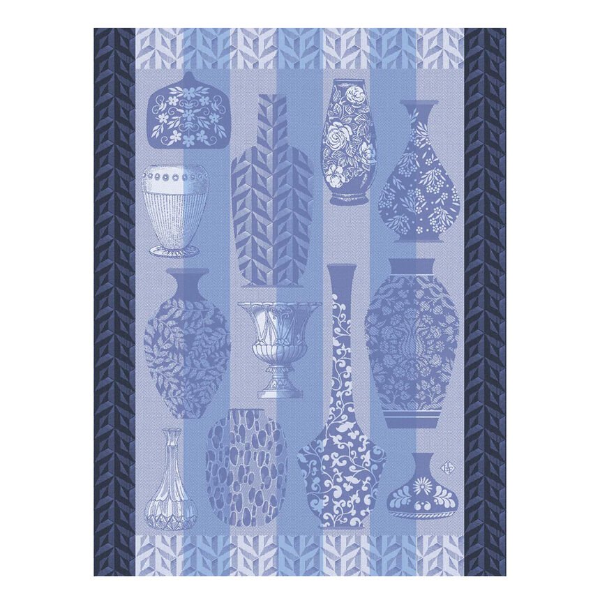 Tea towel Poteries Cotton - Blue - Le Jacquard - Gaines Jewelers