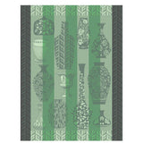 Tea towel Poteries Cotton - Green - Le Jacquard - Gaines Jewelers
