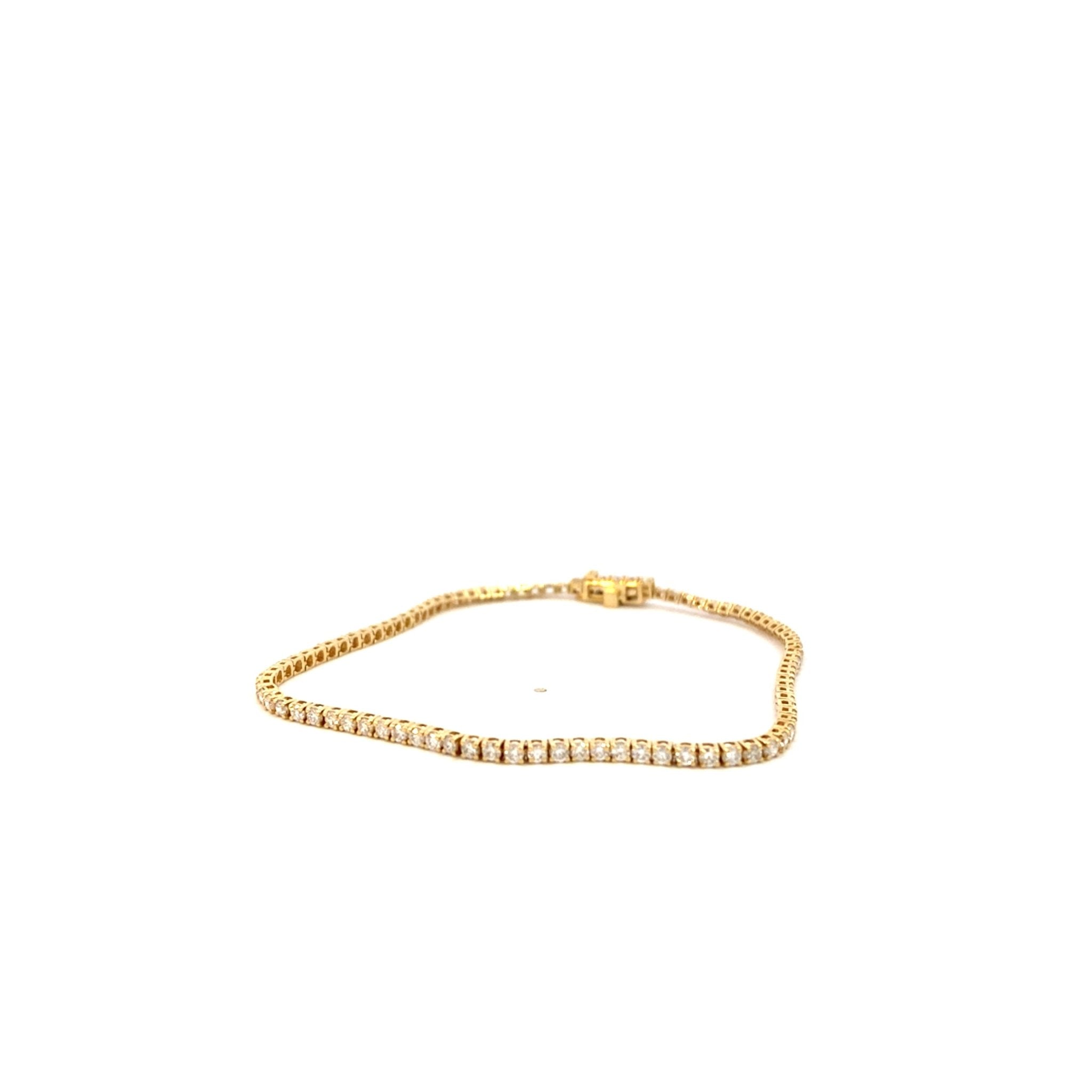 Tennis Bracelet with 91 lab diamonds=2.04ct in 14kt yellow gold by ELGD - Gaines Jewelers