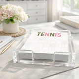 Tennis Notepad in Acrylic Holder - Maven Home - Gaines Jewelers