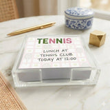 Tennis Notepad in Acrylic Holder - Maven Home - Gaines Jewelers