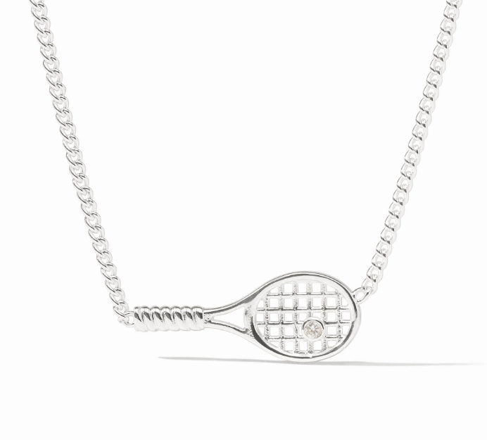 Tennis Racquet Delicate Necklace - Cubic Zirconia - OS - Julie Vos - Gaines Jewelers