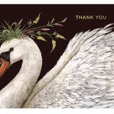 Thank You Swan Card - A7 with foil - 5" x 7" - Hester & Cook - Gaines Jewelers