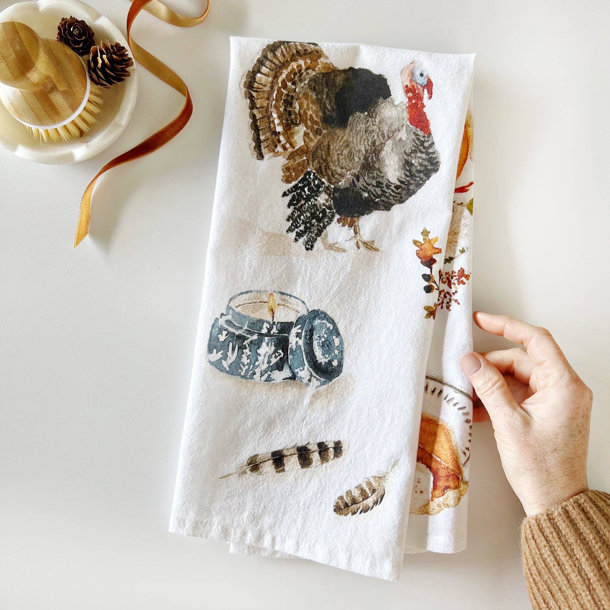 Thanksgiving Tea Towel - emily lex studio - Gaines Jewelers