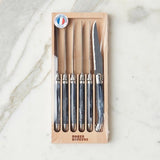 The Original French Laguiole Steak Knives, Set of 6, Wood Drawer Box, Black - EtúHOME - Gaines Jewelers