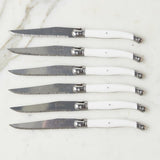The Original French Laguiole Steak Knives, Set of 6, Wood Drawer Box, White - EtúHOME - Gaines Jewelers