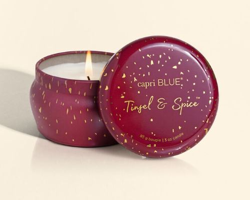 Tinsel & Spice Glimmer Mini Tin 3oz - Capri Blue - Gaines Jewelers