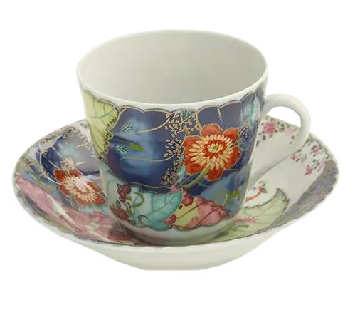 Tobacco Leaf Teacup & Saucer - Mottahedeh - Gaines Jewelers