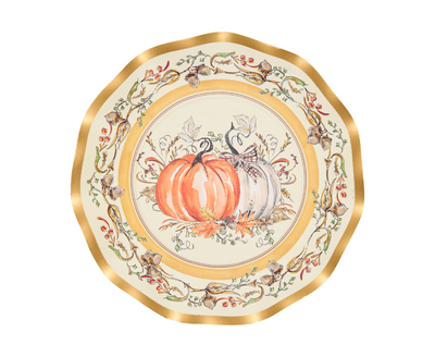 Turkey & Gourds Salad Plates - 8pk - Sophistiplate - Gaines Jewelers