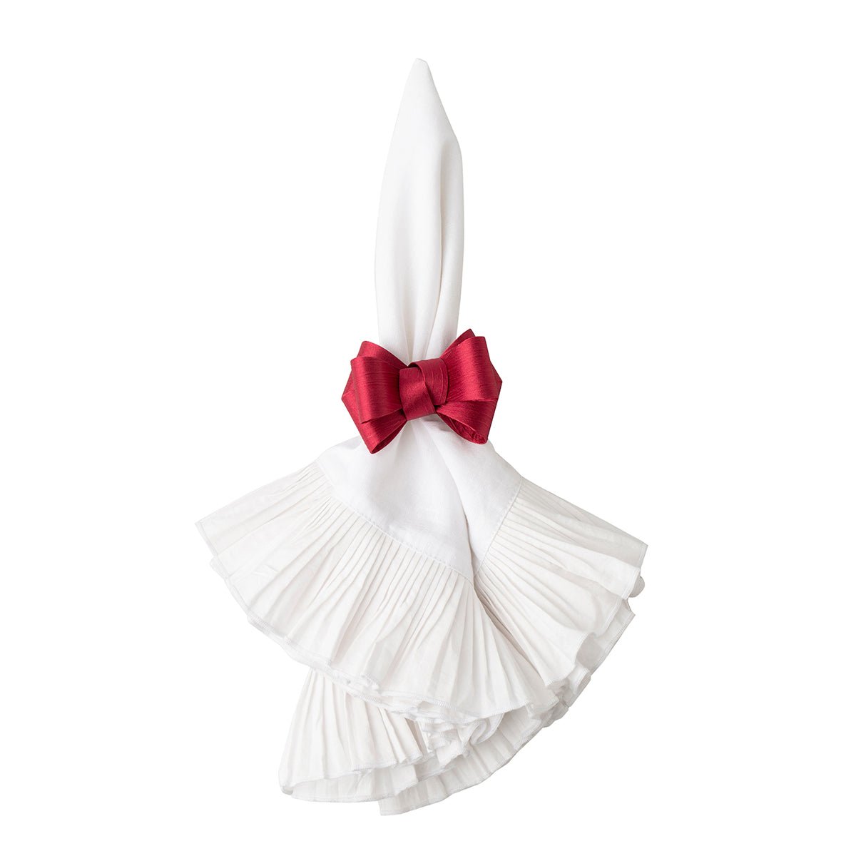 Tuxedo Napkin Ring Set of 4 - Ruby - Juliska - Gaines Jewelers