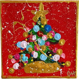 Twinkle Tree Red 6x6 - CYTA Art - Gaines Jewelers