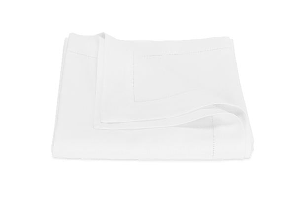 Valentina Hemstitch Tablecloth- White - Matouk - Gaines Jewelers
