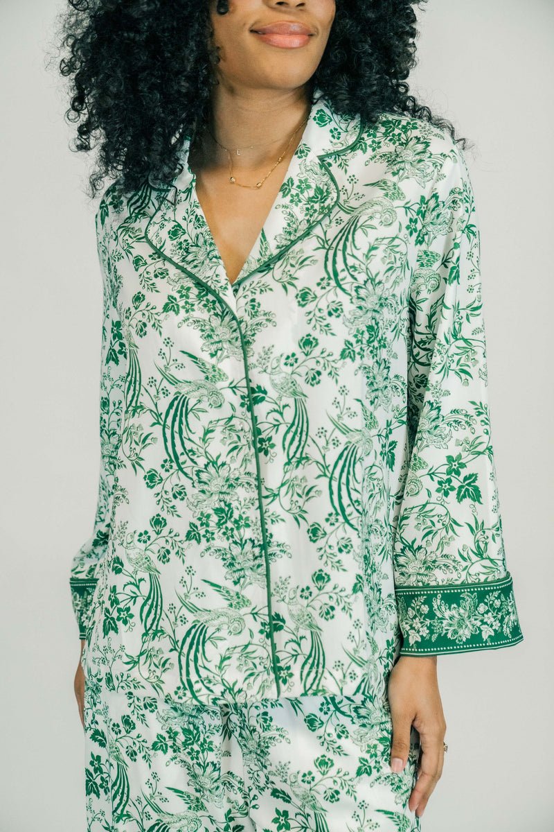 Victoria Dunn - Saylor Long PJ Set - Juniper - Gaines Jewelers