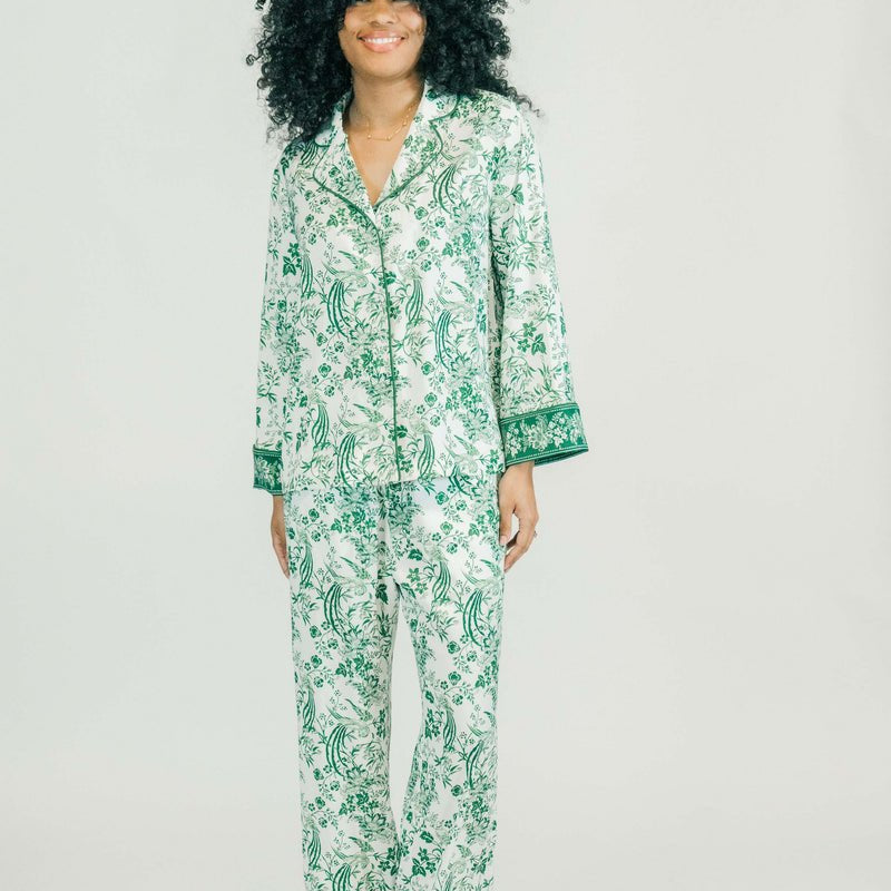 Victoria Dunn - Saylor Long PJ Set - Juniper - Gaines Jewelers