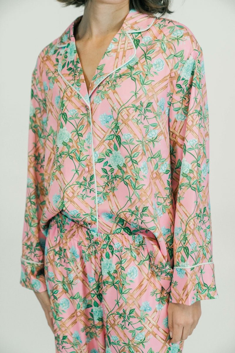 Victoria Dunn - Saylor Long PJ Set - Porcelain Rose - Gaines Jewelers