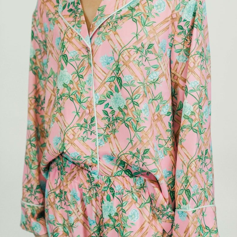 Victoria Dunn - Saylor Long PJ Set - Porcelain Rose - Gaines Jewelers