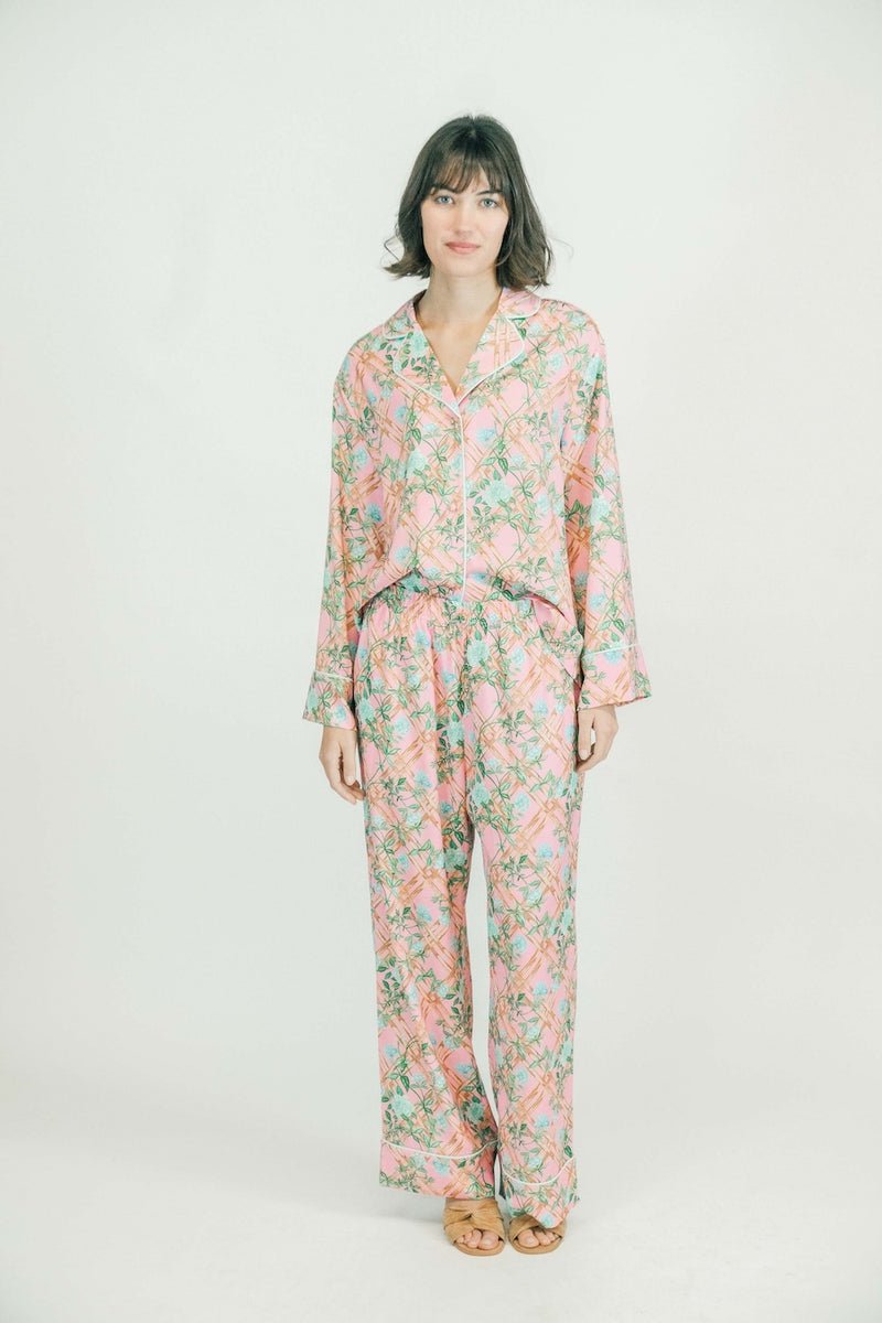 Victoria Dunn - Saylor Long PJ Set - Porcelain Rose - Gaines Jewelers