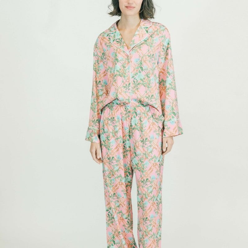 Victoria Dunn - Saylor Long PJ Set - Porcelain Rose - Gaines Jewelers