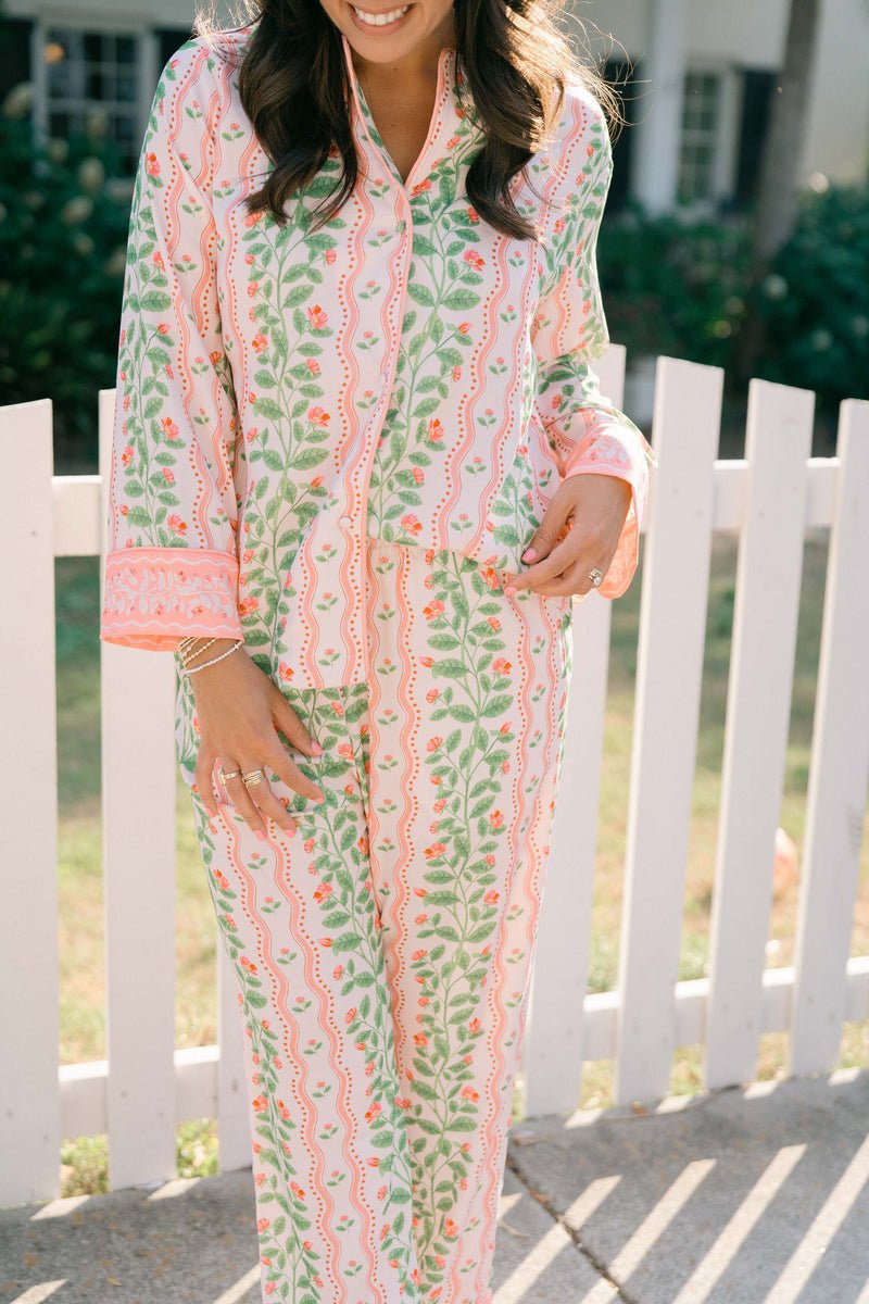 Victoria Dunn - Saylor Long PJ Set | Rose Garden - Gaines Jewelers