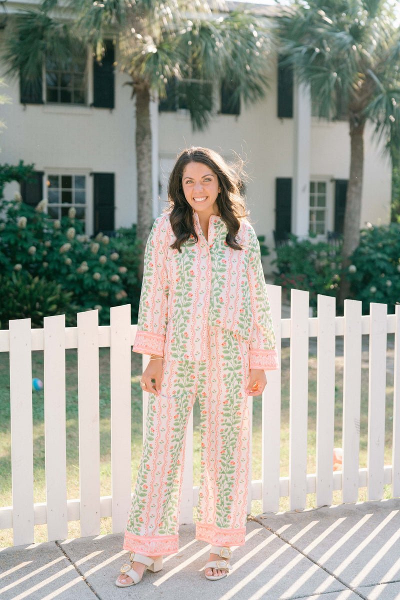 Victoria Dunn - Saylor Long PJ Set | Rose Garden - Gaines Jewelers