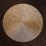 Vida Basketweave 15" Round Placemats S/4 - Gold - Beatriz Ball - Gaines Jewelers