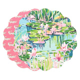 VIDA Everglades and Crocs Reversible Round Placemats Set of 4 (Pink & Green) - Beatriz Ball - Gaines Jewelers