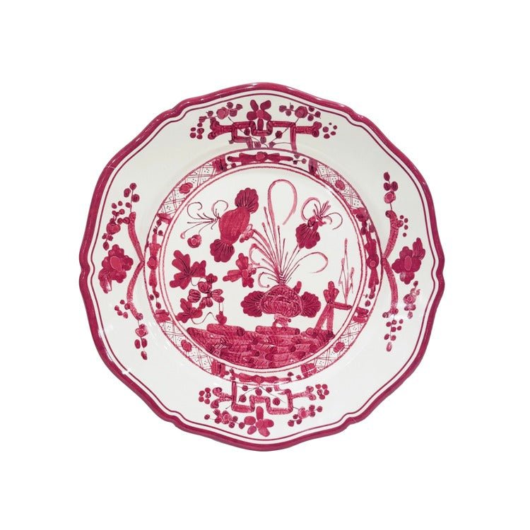 VIDA Faenza 9" Salad Plate Set of 4 (Deep Pink and White) - Beatriz Ball - Gaines Jewelers