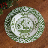 VIDA Faenza 9" Salad Plate Set of 4 White and Green - Beatriz Ball - Gaines Jewelers