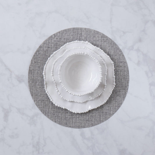 VIDA Round Woven Placemats Set of 4 (Charcoal) - Gaines Jewelers