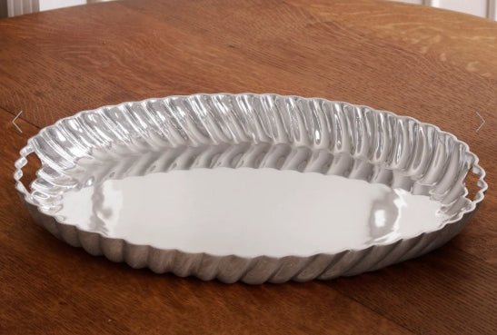 Vintage Swirl Oval Tray with Handles - Beatriz Ball - Gaines Jewelers